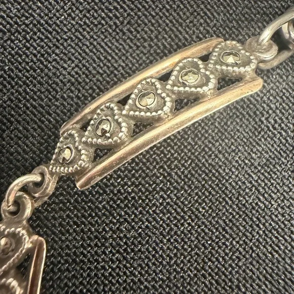 ✨ Vintage Art Deco Vermeil & Marcasite Bracelet | Estate Heirloom ✨ - Picture 6 of 10